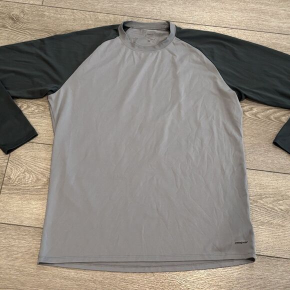 Patagonia Shirt Mens Large Grey Capilene Hiking Base Layer Performance Outdoor - Picture 1 of 9
